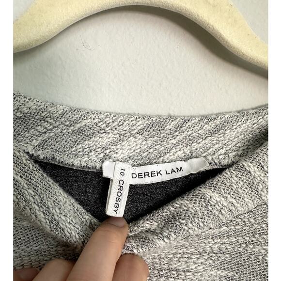 Derek Lam 10 Crosby Gray Textured Cropped Shirt Size Small - Picture 6 of 8